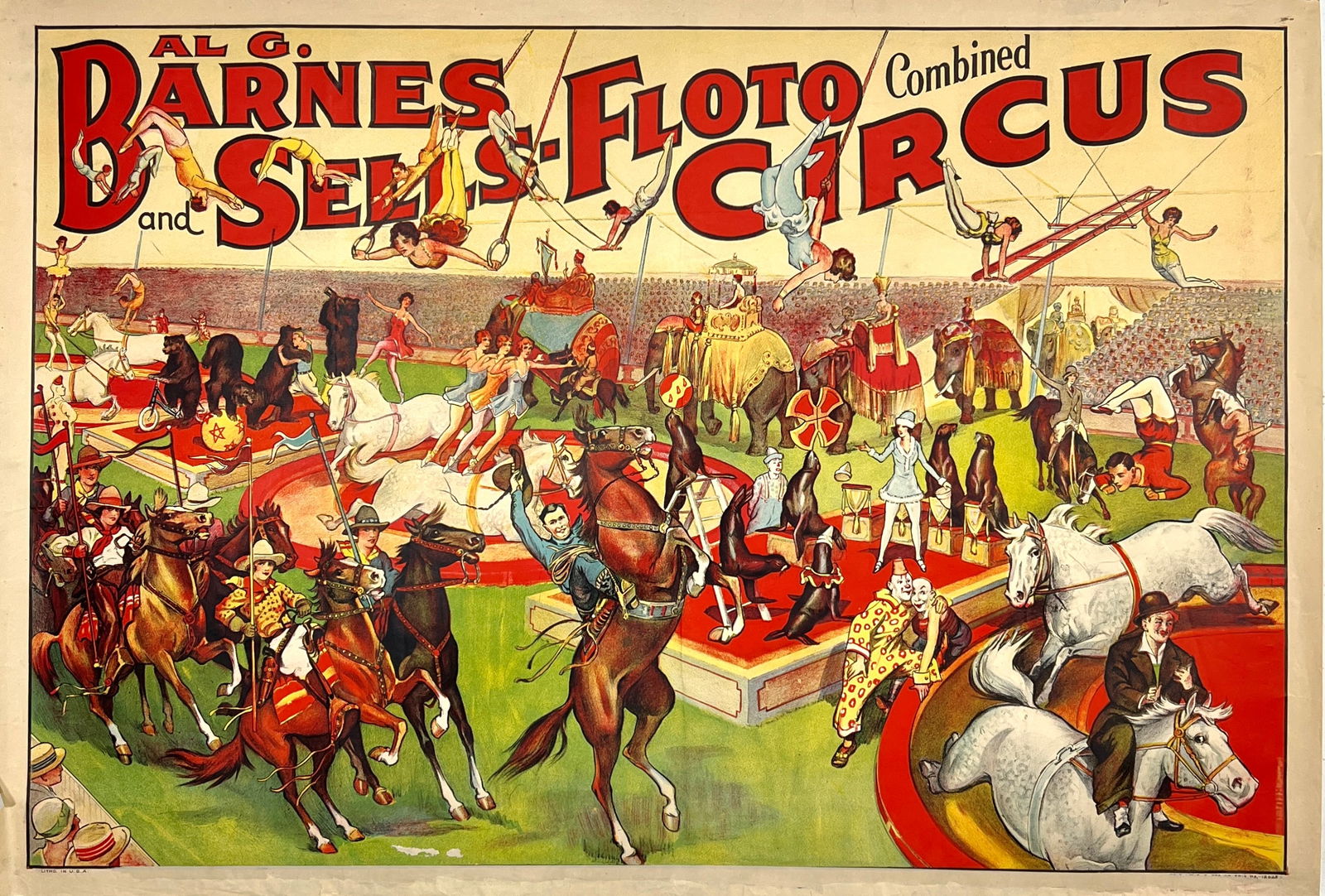 AL G. BARNES SELLS-FLOTO COMBINED CIRCUS POSTER (1 of 1)