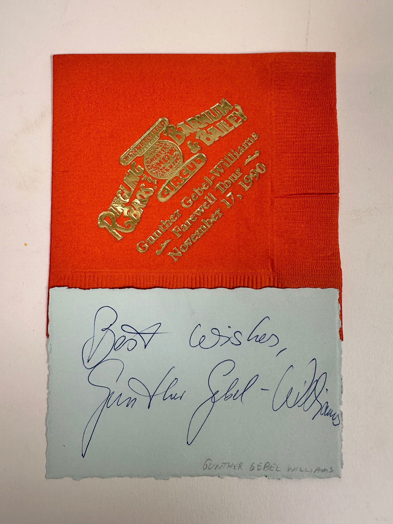 GUNTHER GEBEL WILLIAMS AUTOGRAPH (1 of 1)