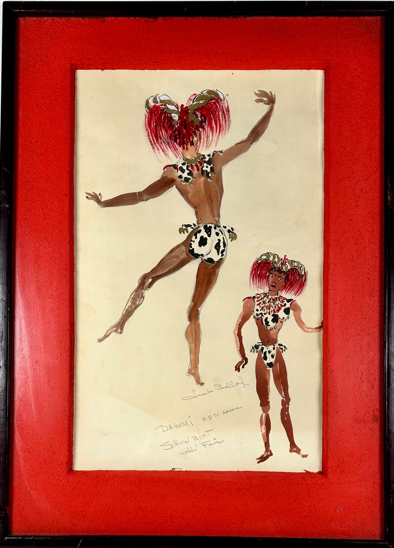 1964 NEW YORK WORLD'S FAIR COSTUME SKETCH (1 of 2)