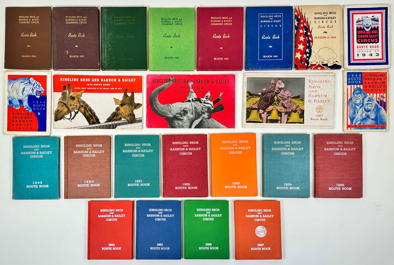 RINGLING BROS. BARNUM BAILEY CIRCUS ROUTE BOOKS (1 of 5)