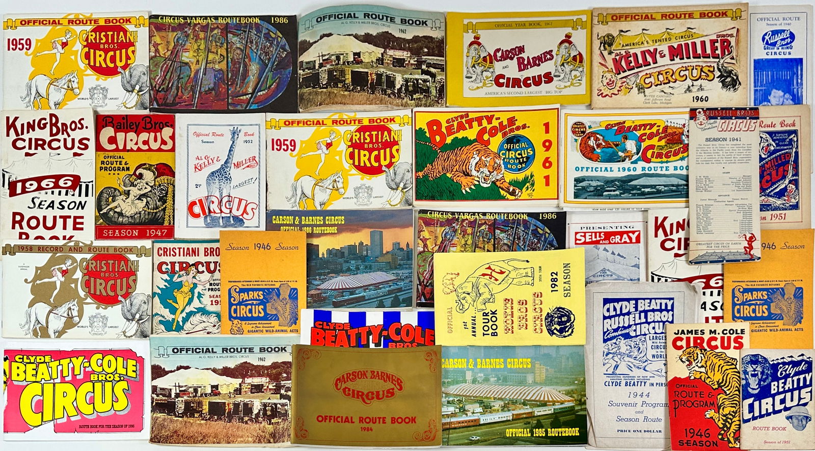 CIRCUS ROUTE CARD COLLECTION (1 of 5)