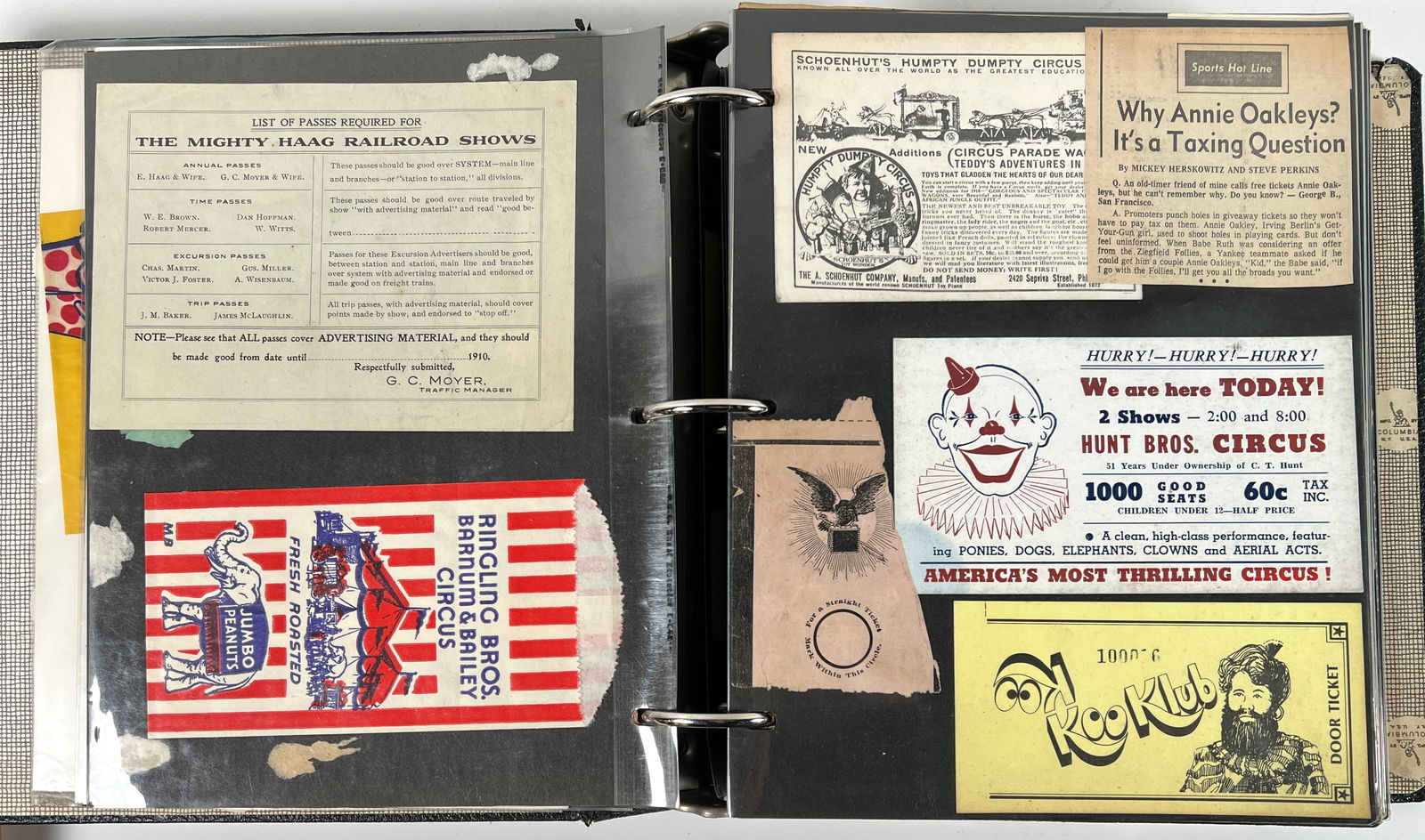 COLLECTION OF CIRCUS TICKETS, PASSES, PAPER (1 of 5)
