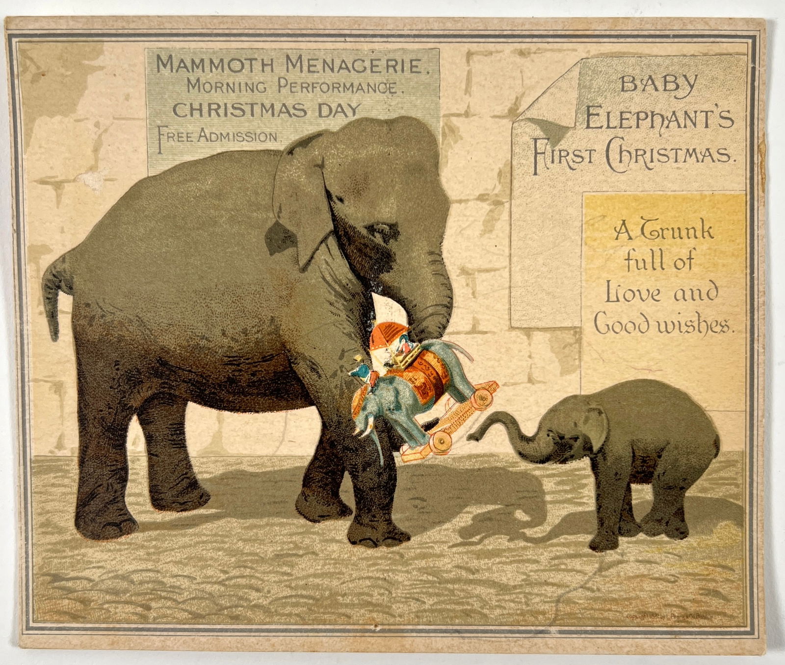 BABY ELEPHANT'S FIRST CHRISTMAS CARD (1 of 1)