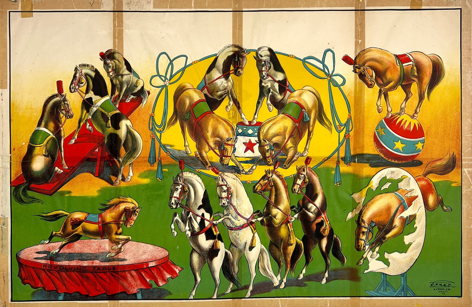 1920'S ERIE LITHO STOCK CIRCUS POSTER (1 of 1)