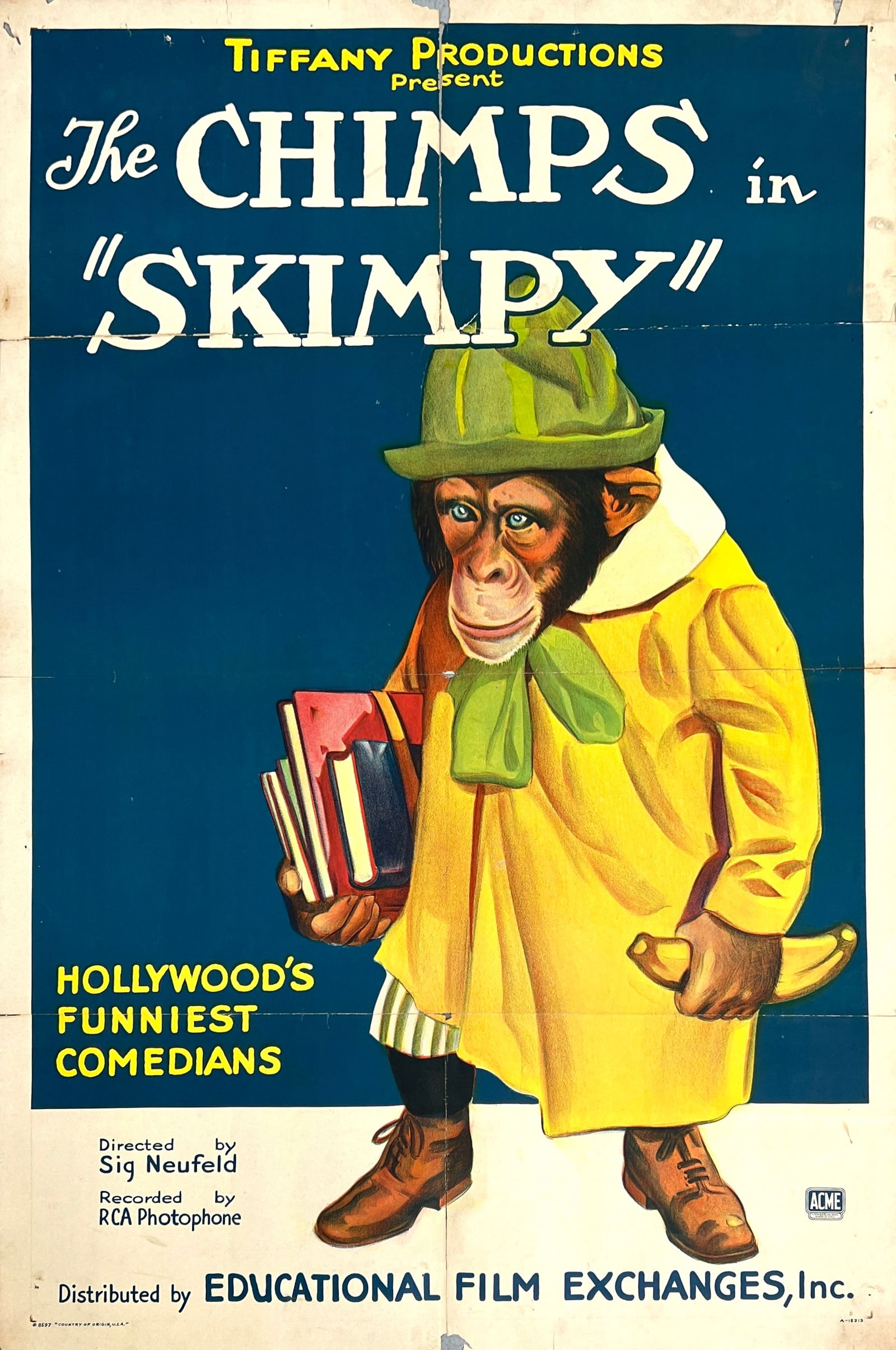 THE CHIMPS IN SKIMPY MOTION PICTURE POSTER (1 of 1)