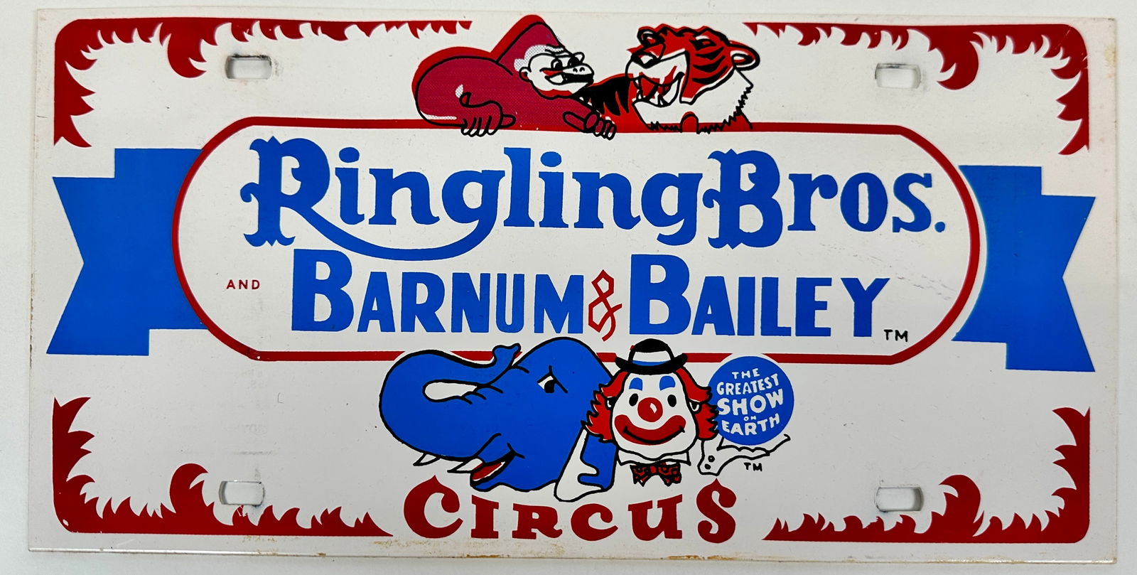 RINGLING BROS. BARNUM BAILEY CIRCUS LICENSE PLATE (1 of 1)