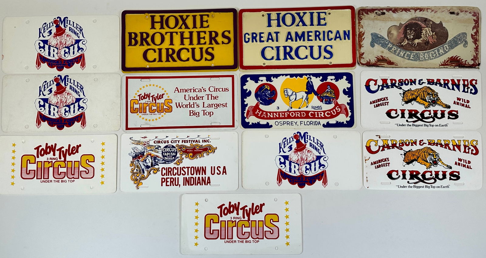 SOUVENIR CIRCUS AUTO TAG LICENSE PLATES (1 of 6)