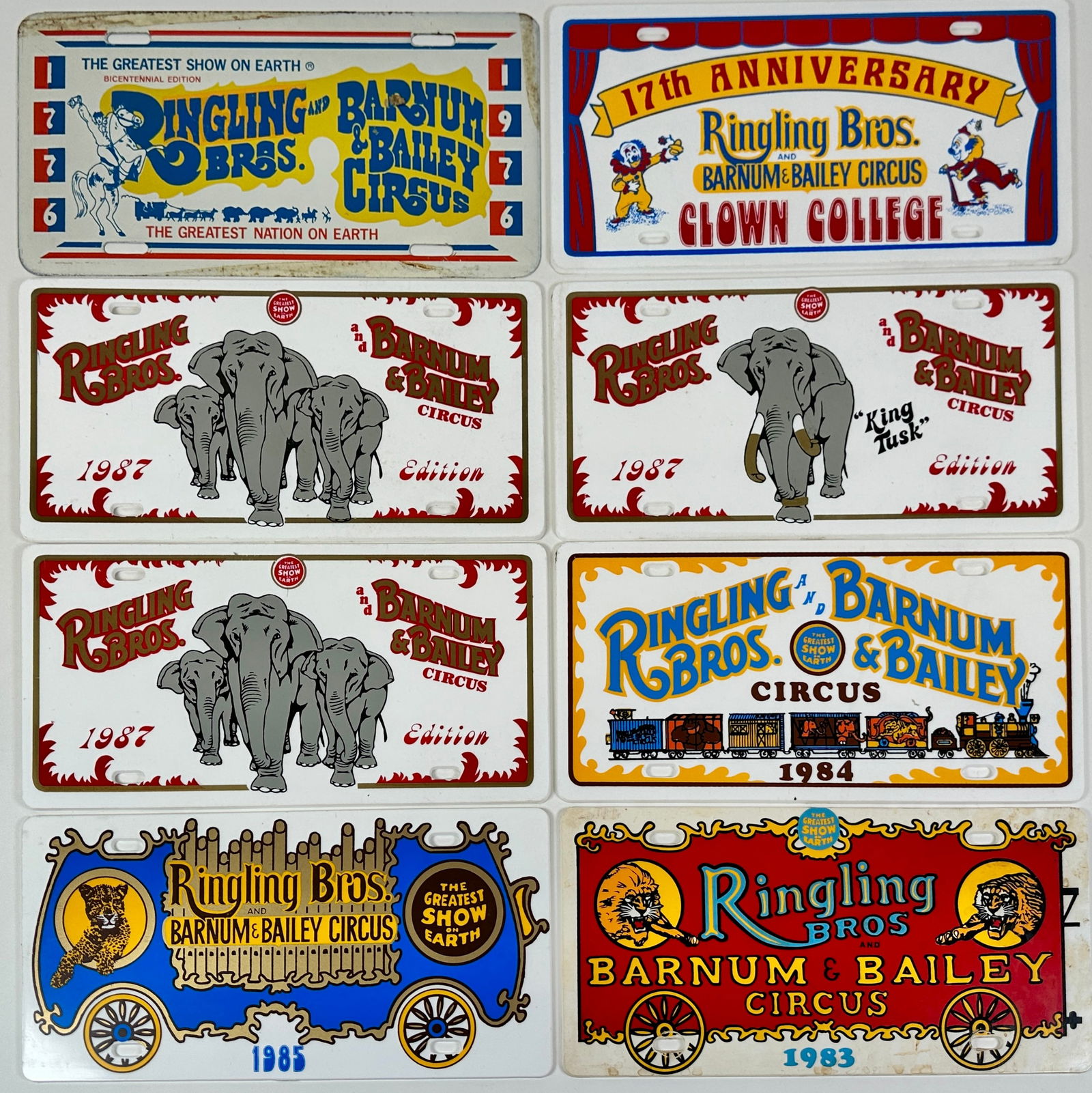 RINGLING BROS. BARNUM BAILEY CIRCUS LICENSE PLATES (1 of 3)