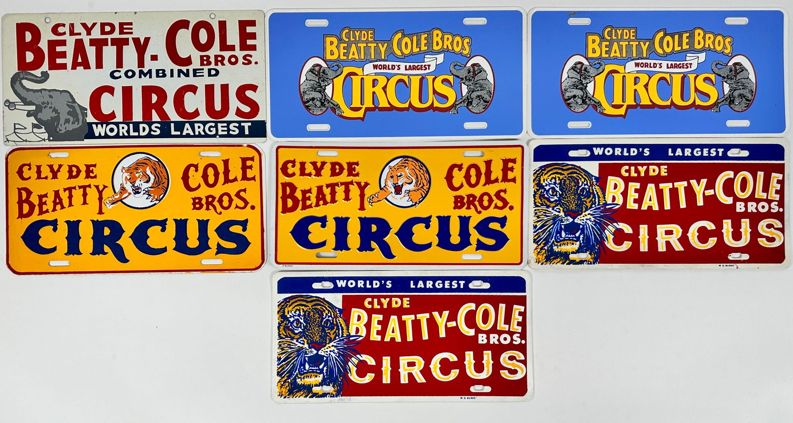 SOUVENIR CIRCUS AUTO TAG LICENSE PLATES (1 of 4)