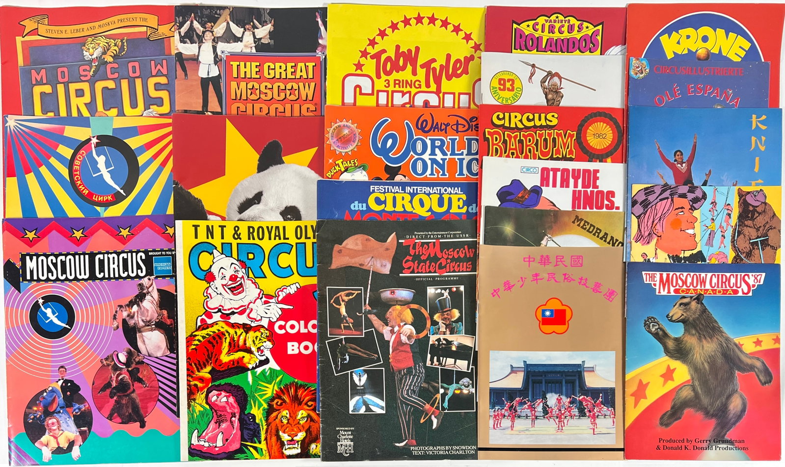 INTERNATIONAL AND U.S. CIRCUS PROGRAMS: LEMONDE, MOSCO, MONTE CARLO, TNT, FORD AND OTHERS