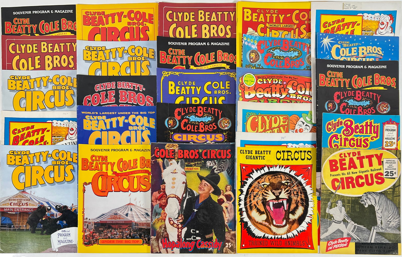 CLYDE BEATTY COLE BROS. CIRCUS PROGRAMS (1 of 1)