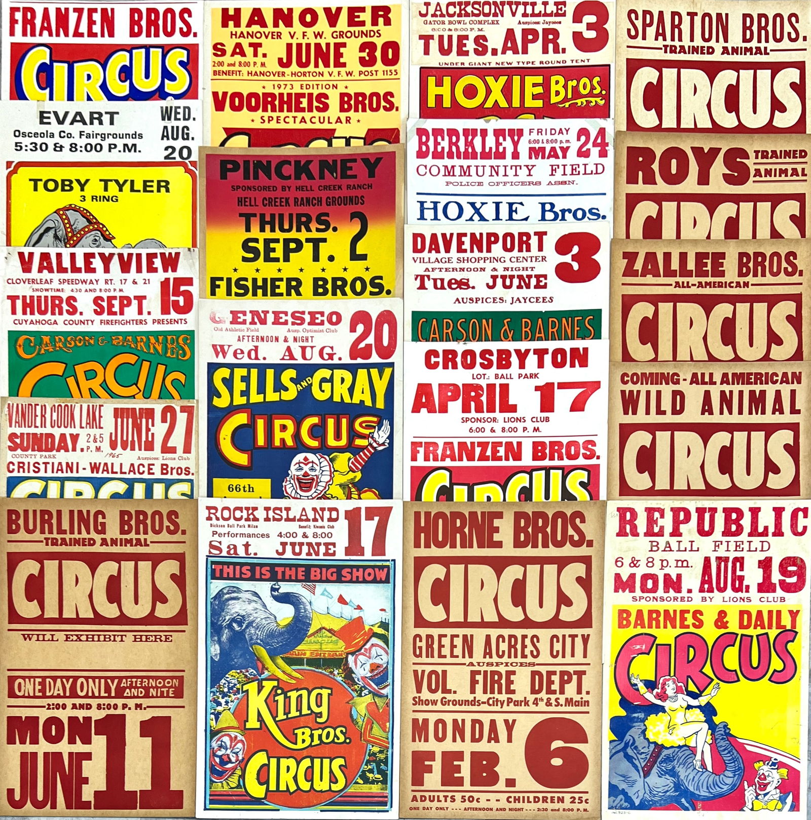 COLLECTION OF CIRCUS ADVERTISEMENTS (1 of 1)