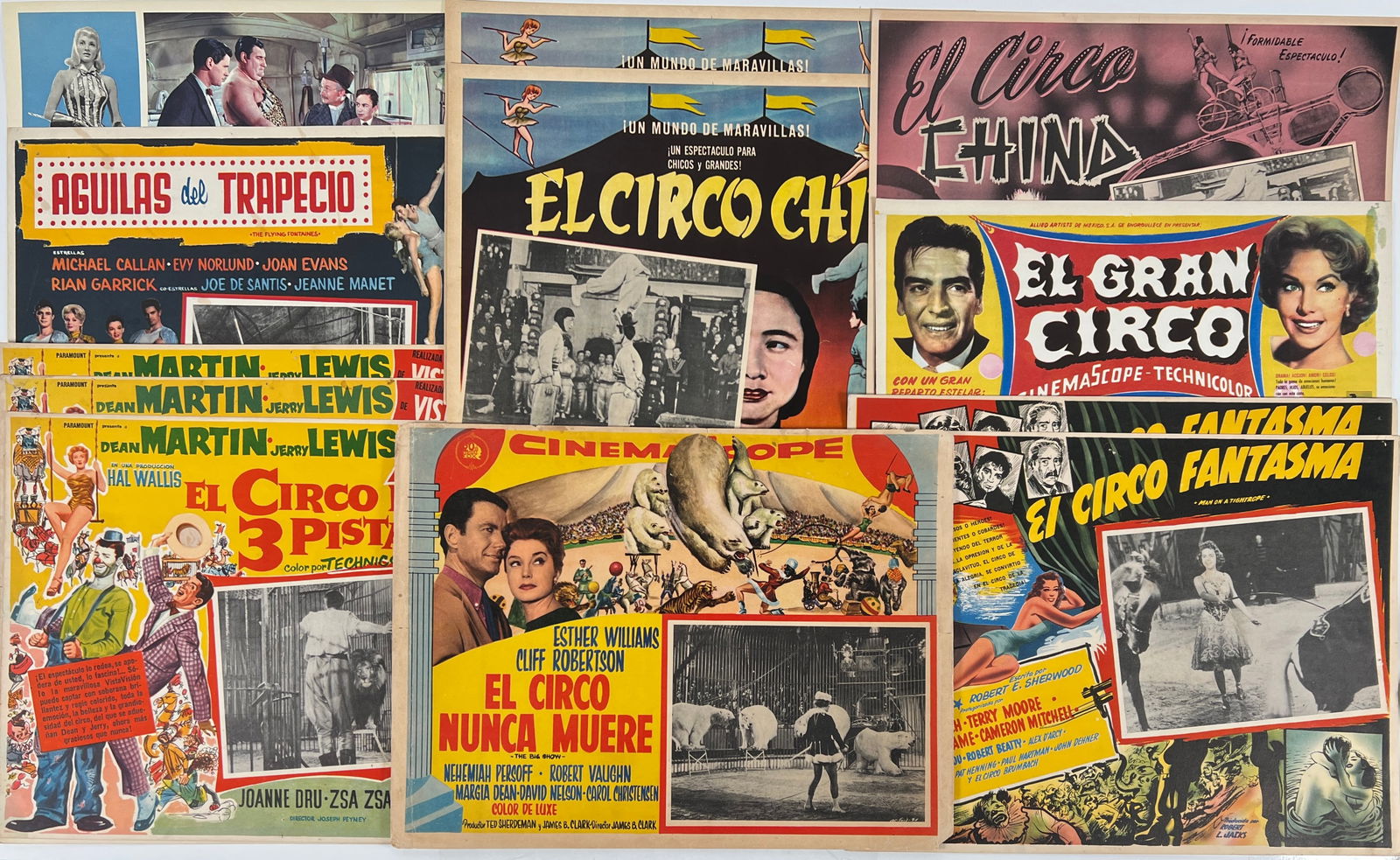 HUGE COLLECTION OF CIRCUS FILM LOBBY CARDS (1 of 1)