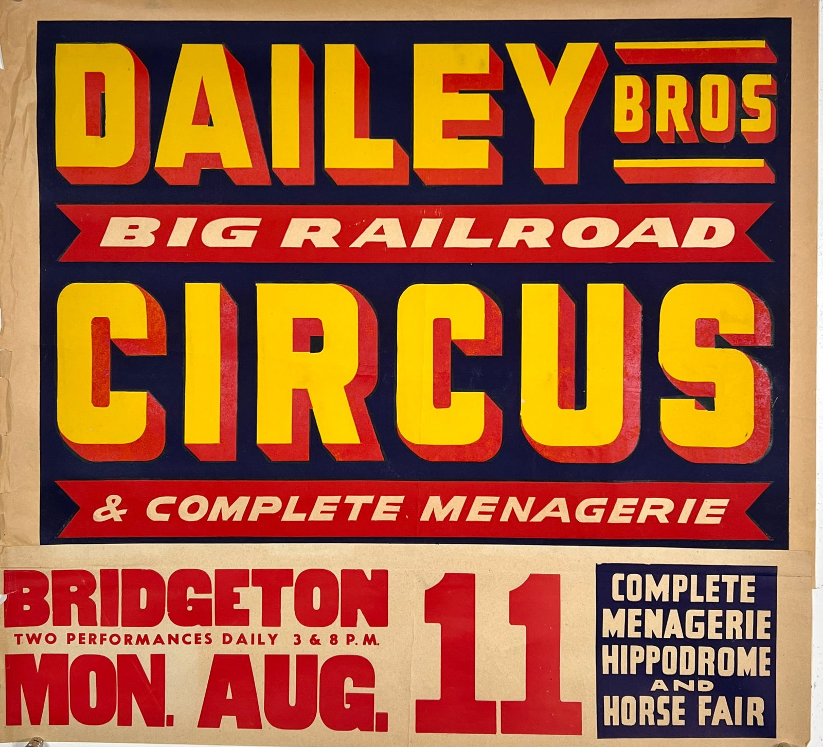 DAILEY BROS. CIRCUS POSTER (1 of 1)