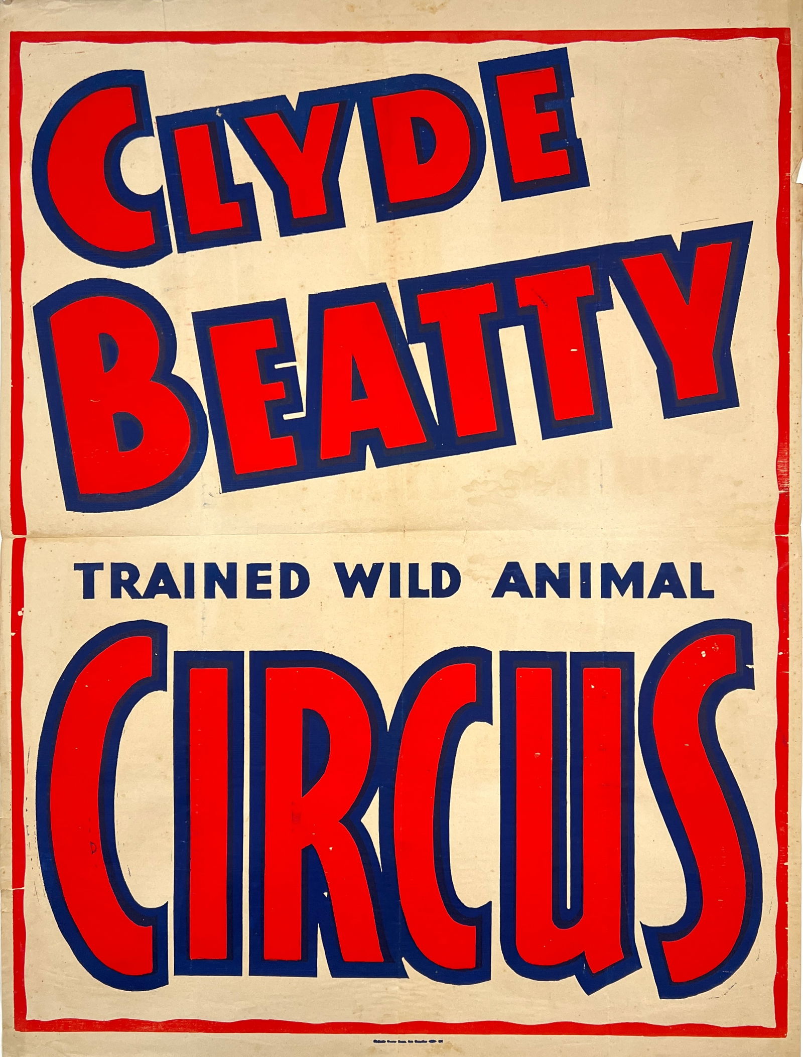 CLYDE BEATTY CIRCUS POSTER (1 of 1)