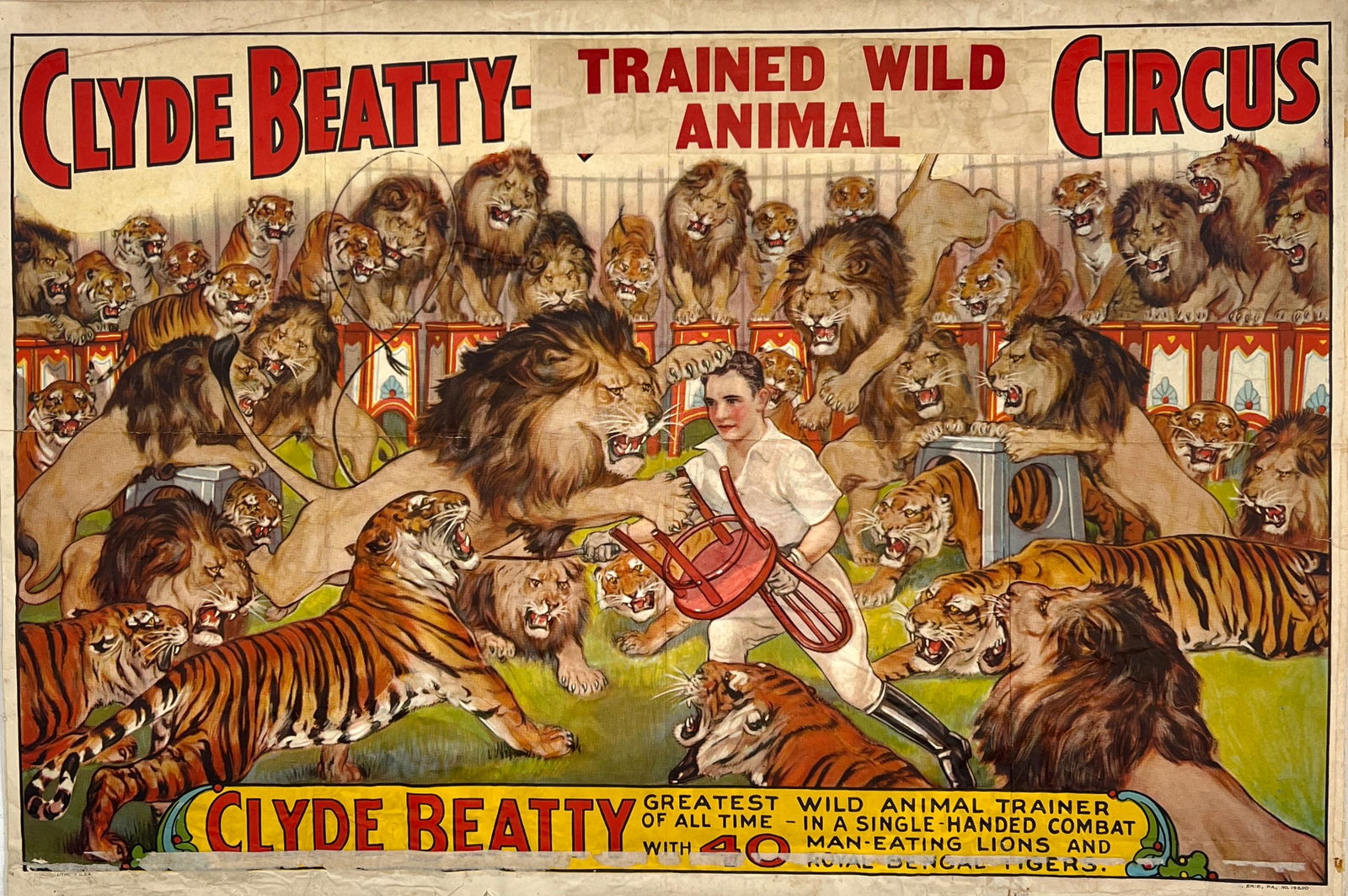 CLYDE BEATTY CIRCUS POSTER (1 of 1)