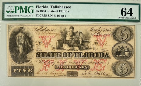 STATE OF FLORIDA $5 OBSOLETE NOTE