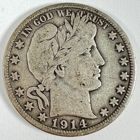 1914-S BARBER HALF DOLLAR