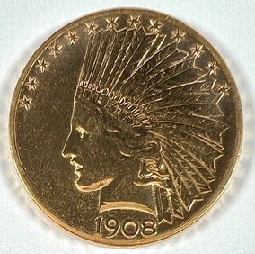 1908 U.S. $10 GOLD INDIAN COIN