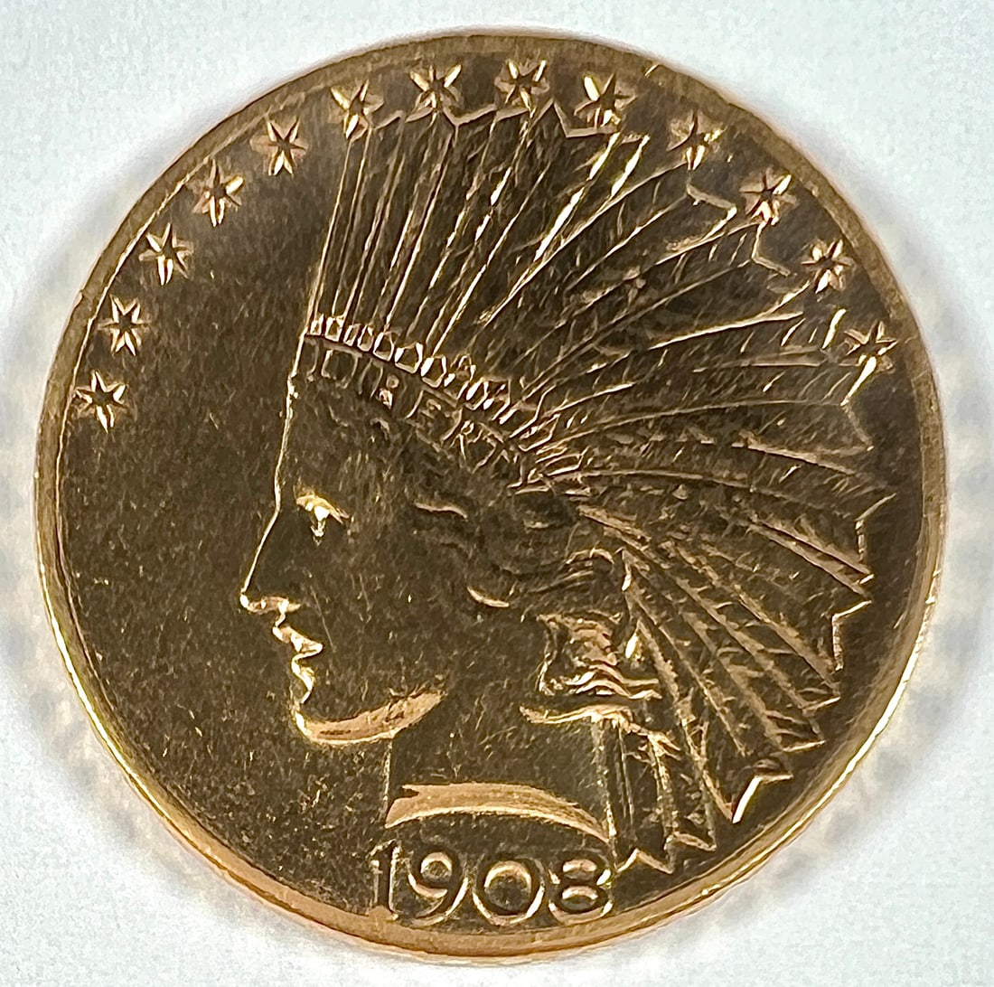 1908 U.S. $10 GOLD INDIAN COIN (1 of 2)