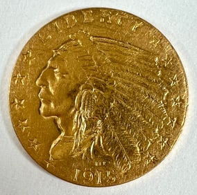 1915 U.S. $2.5 GOLD INDIAN COIN