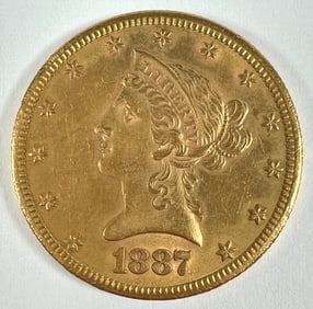 1887-S U.S. LIBERTY $10 GOLD COIN