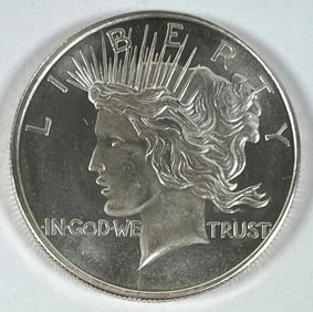 PEACE DOLLAR SILVER ART ROUND