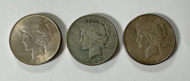 1923-P-D-S PEACE SILVER DOLLARS