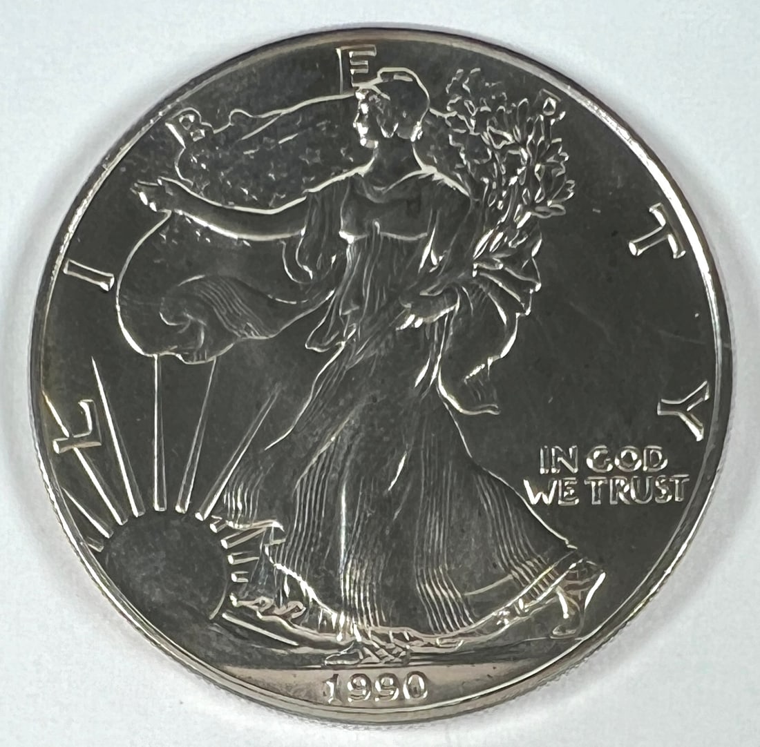1990 AMERICAN SILVER EAGLE (1 of 2)