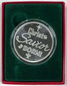 CHRISTMAS GREETING ONE OUNCE SILVER INGOT
