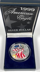 1999 COLORIZED AMERICAN SILVER EAGLE COIN