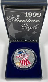 1999 COLORIZED AMERICAN SILVER EAGLE COIN