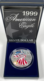 1999 COLORIZED AMERICAN SILVER EAGLE COIN