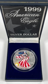1999 COLORIZED AMERICAN SILVER EAGLE COIN