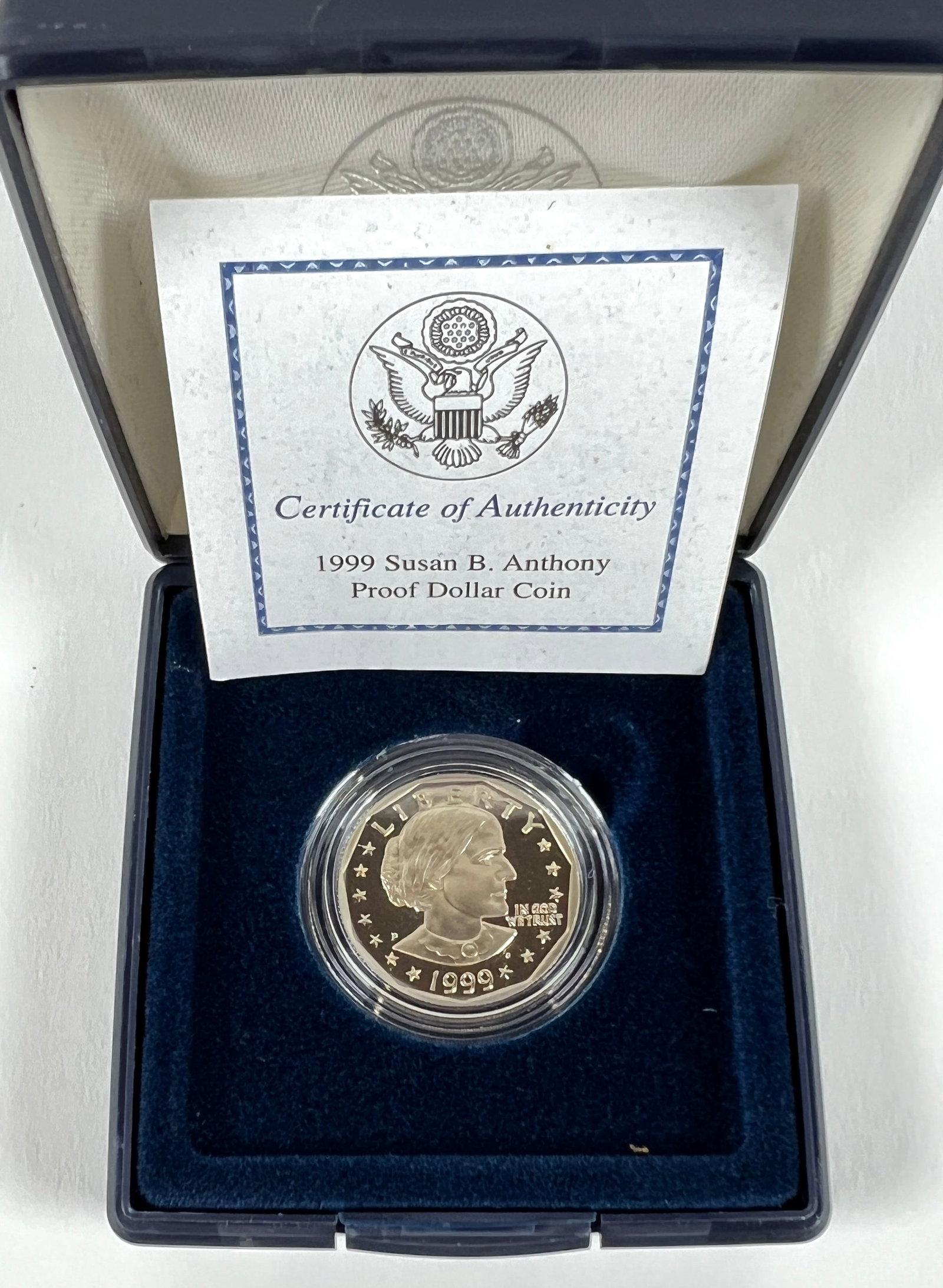 1999 SUSAN B. ANTHONY PROOF COIN (1 of 1)