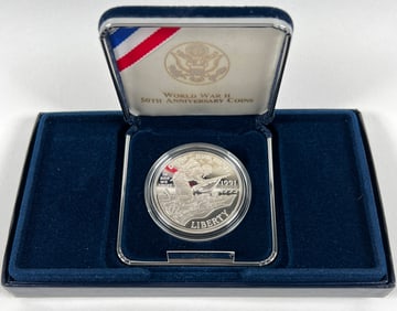 1991-5 WORLD WAR II SILVER DOLLAR