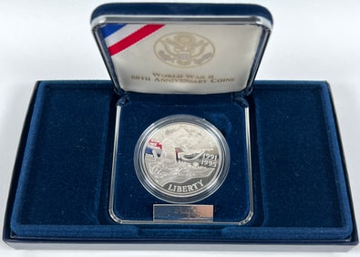 1991-5 WORLD WAR II SILVER DOLLAR