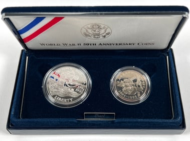 1991-5 WORLD WAR II TWO COIN SET