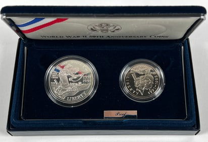1991-5 WORLD WAR II TWO COIN SET