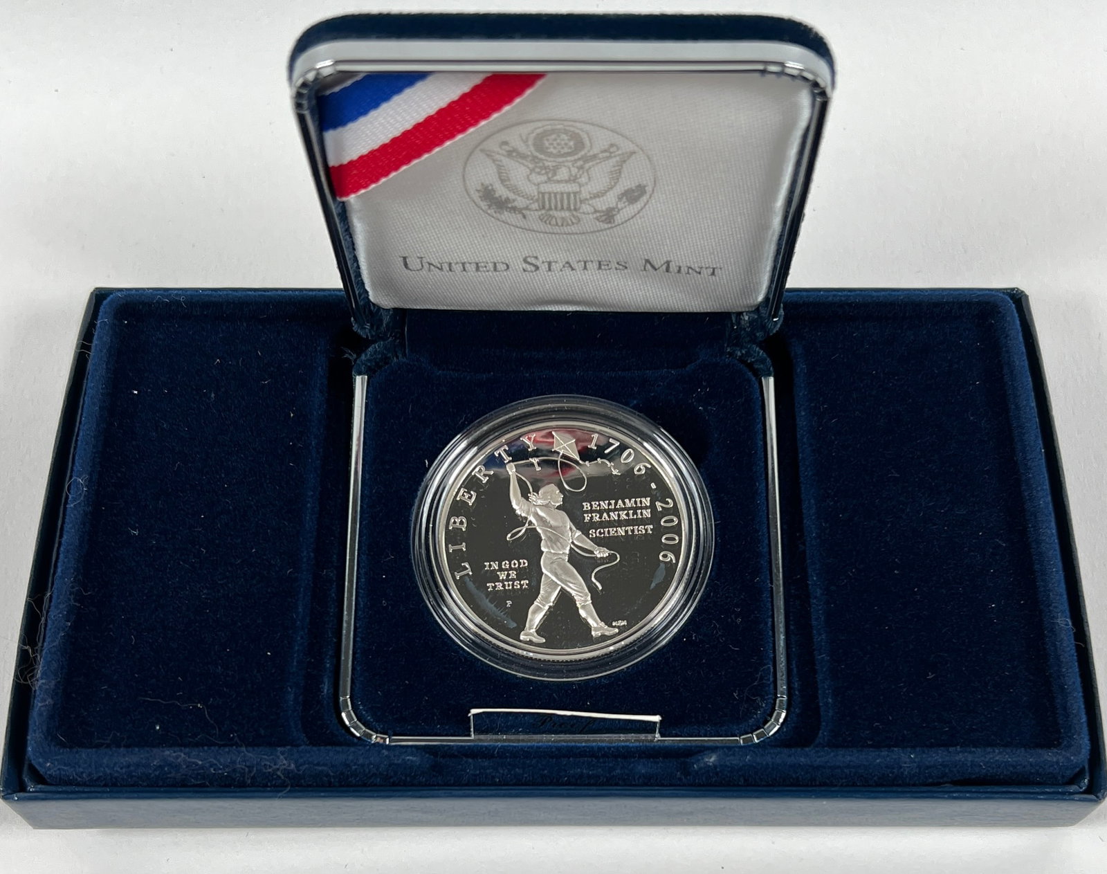 2006 BENJAMIN FRANKLIN SILVER DOLLAR: PROOF, OGP
