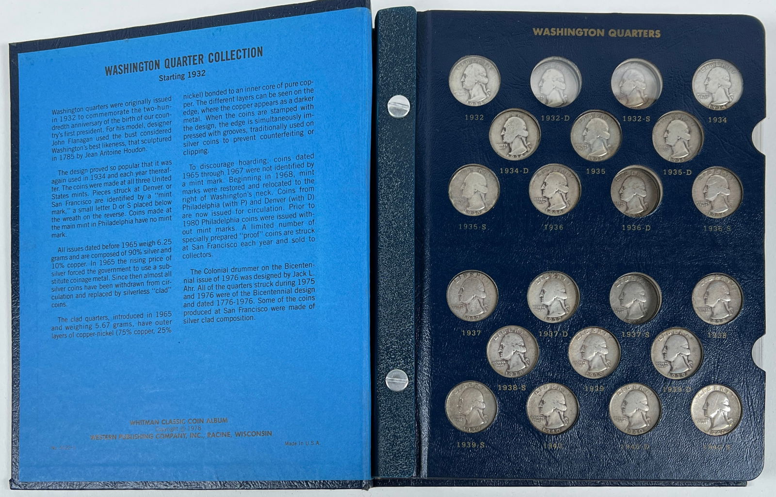 WASHINGTON QUARTERS IN WHITMAN BOOK (1 of 4)