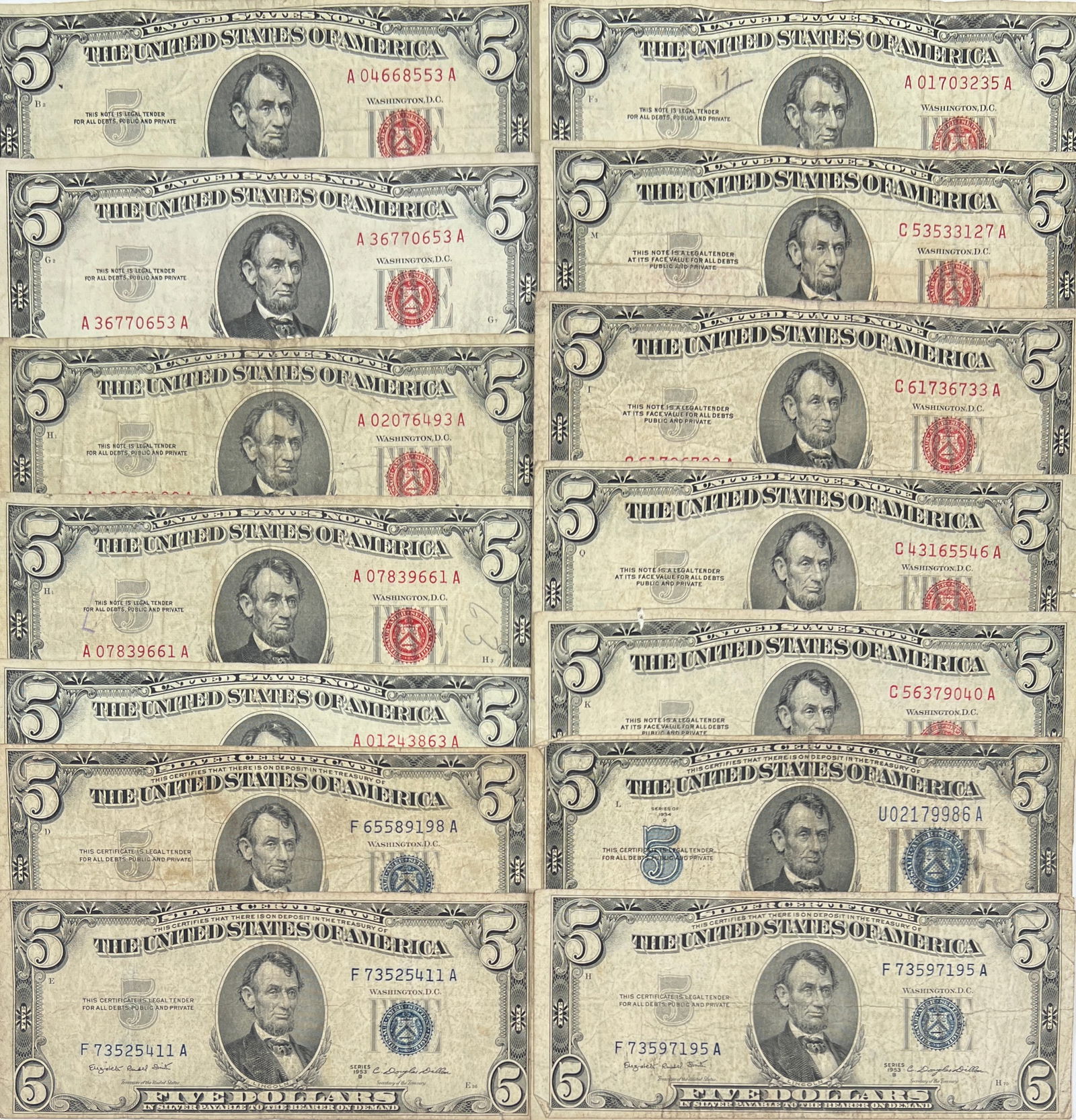 U.S. $5 CURRENCY COLLECTION (1 of 1)