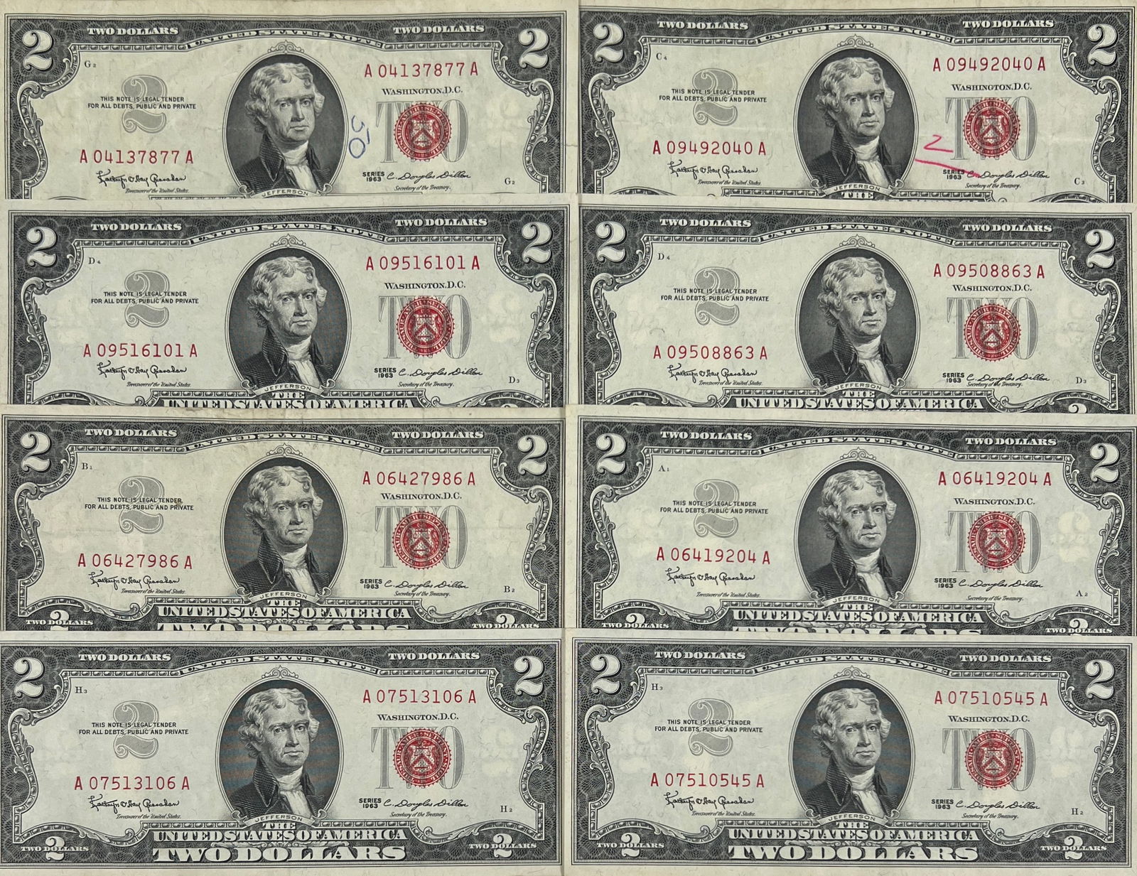 U.S. $2 CURRENCY COLLECTION (1 of 1)
