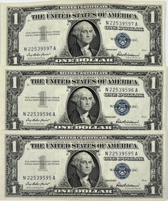 U.S. SILVER CERTIFICATES - CONSECUTIVE