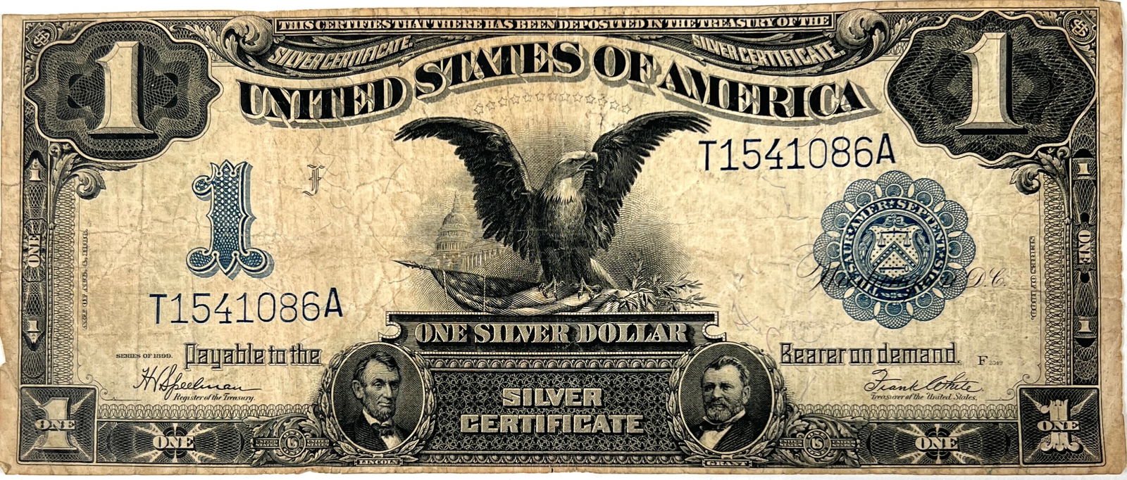 1899 U.S. $1 BLACK EAGLE NOTE (1 of 2)