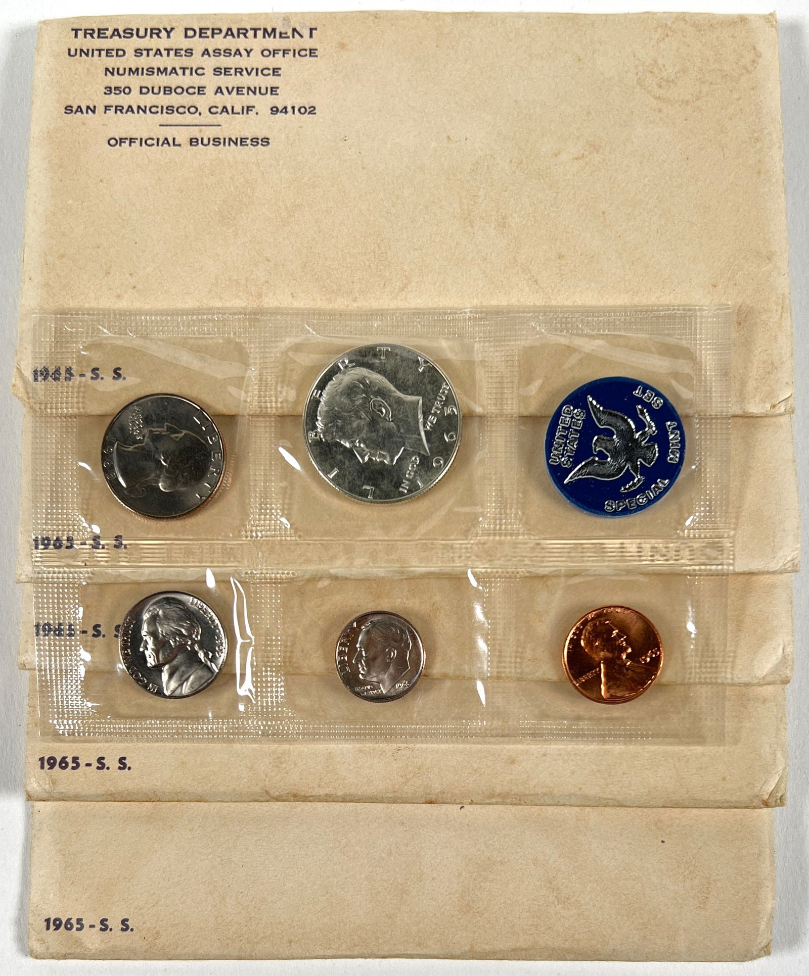 U.S. PROOF SET COLLECTION 1965 SMS (1 of 1)