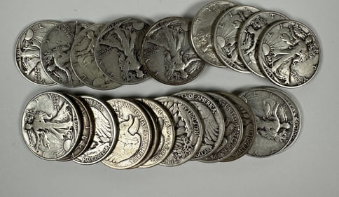 WALKING LIBERTY SILVER HALF DOLLAR ROLL