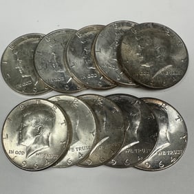 1964 KENNEDY SILVER HALF DOLLARS