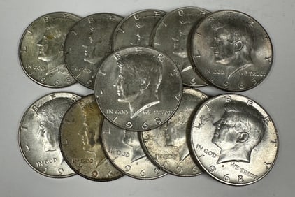 KENNEDY 40% SILVER HALF DOLLARS