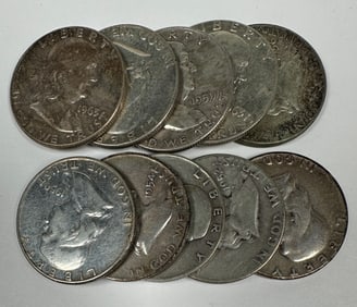 FRANKLIN SILVER HALF DOLLARS